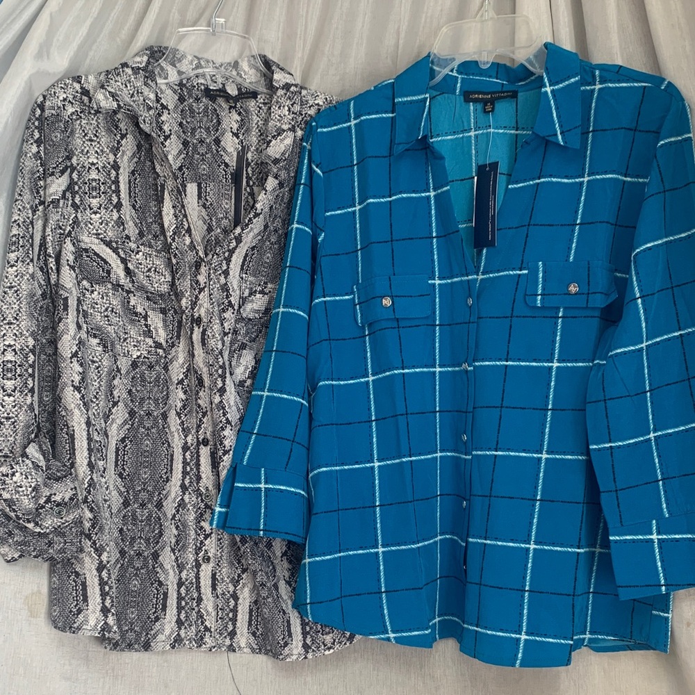 Blue Windowpane Shirt - Casual Button-Up by Forever 21
